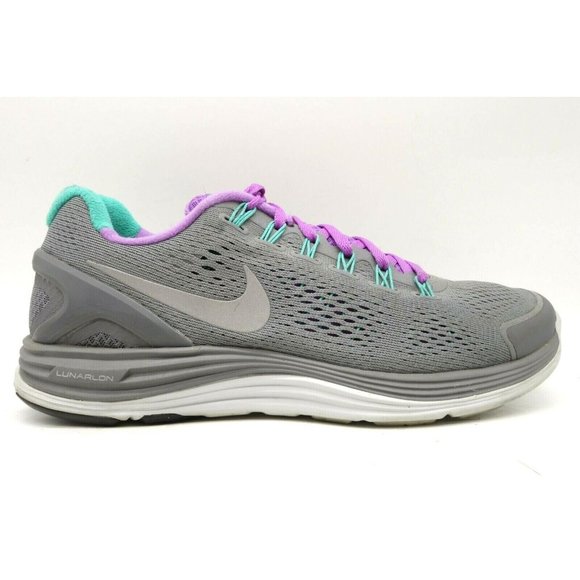 Nike Lunarglide 4 Gray Mesh Lace Up Athletic Running Shoes Women's 9.5 - Picture 1 of 10